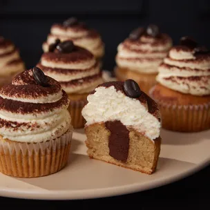 Tiramisu Cupcakes / mit Kaffee-Ganache-Füllung