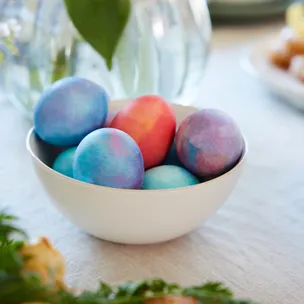Eier färben / marmorierte Ostereier