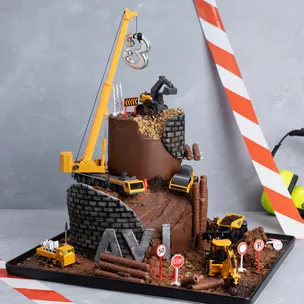 Baustellen Motivtorte / Geburtstagstorte für Avi