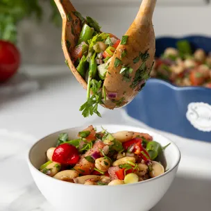 Türkischer Bohnen-Paprika-Salat