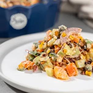 Crunchy Mais Salat / mit Schafskäse-Dressing