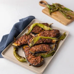 Auberginen mit Hackfleischfüllung / Karnıyarık aus dem Air Fryer