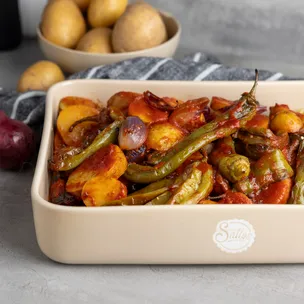 Gemüse mit Tomatensoße / aus dem Air Fryer