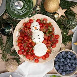 Tomaten-Frischkäse-Schneemann / Brunch Rezept