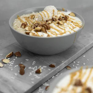 Raffaello Porridge / Kokos Frühstücksbowl