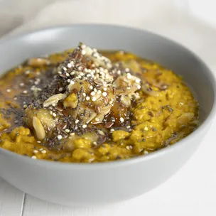 Golden Milk Porridge / Bananen Haferfbrei mit goldener Milch