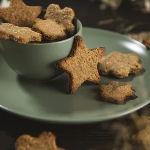 Zuckerfreie Plätzchen mit Apfelmus / Vegane weihnachtliche Kekse