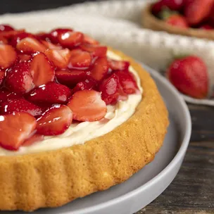 Erdbeerkuchen wie von Oma / mit selbstgemachtem Vanillepudding