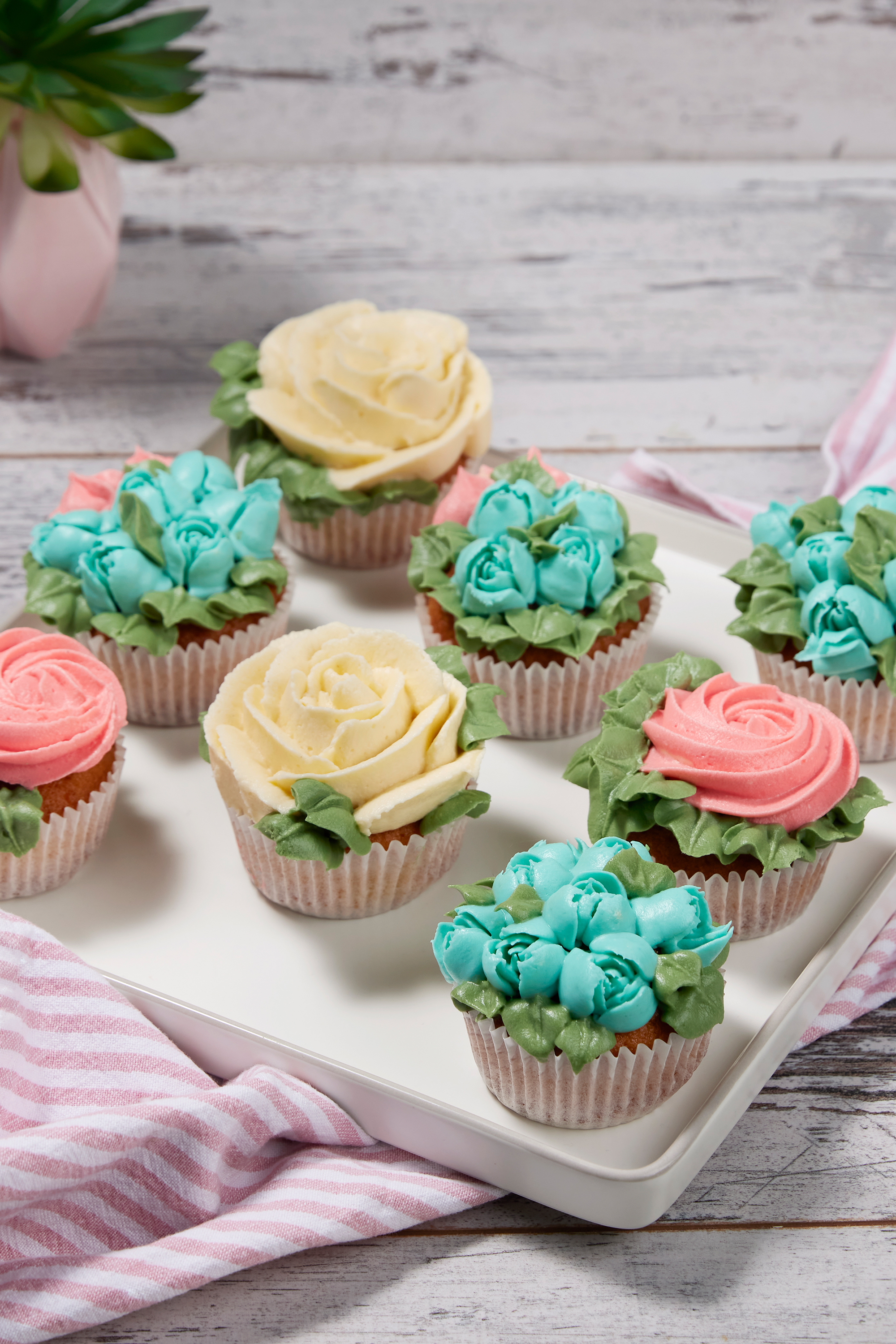 Blumen Cupcake Kuchen