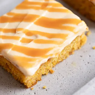 Kürbiskuchen mit Karamellcreme