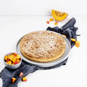 Kürbis Cheesecake mit Streuseln