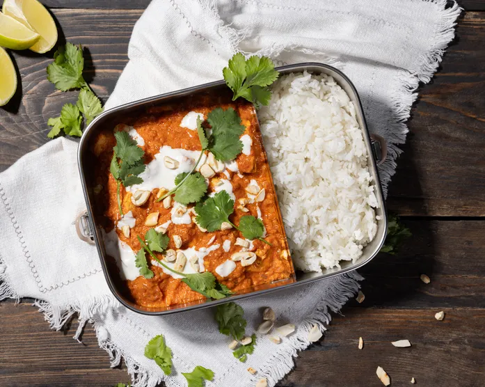 Butter Chicken mit Jasminreis / Lunchbox Rezept