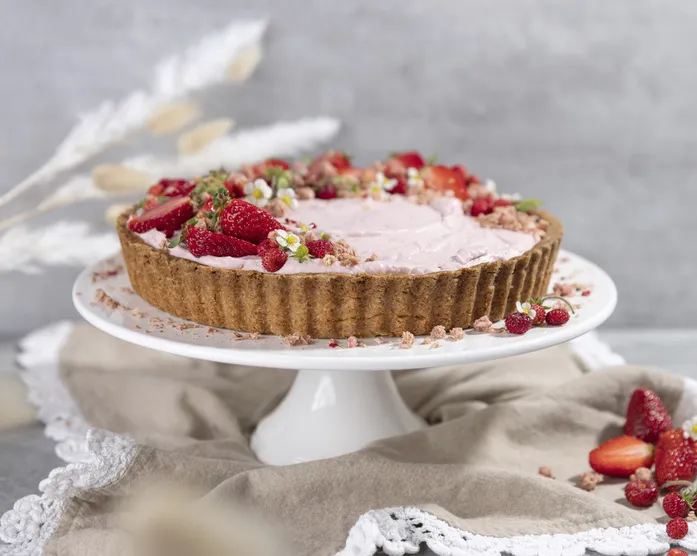 Erdbeer Tarte mit Erdbeersahnecreme / Sommerrezept
