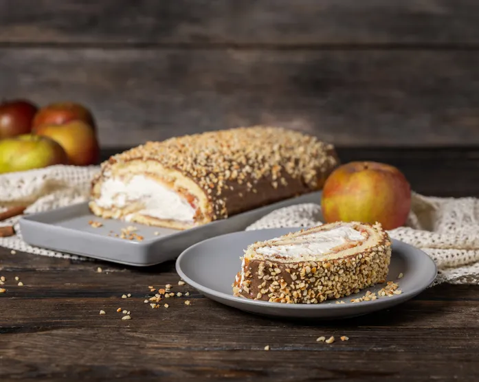 Bratapfel Biskuitrolle