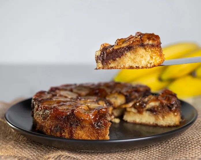 Banoffee Cake / Upside Down Bananen Karamell Kuchen