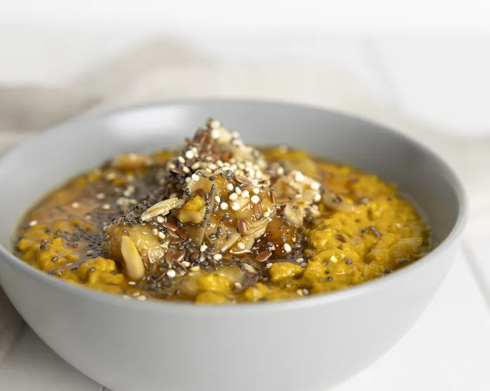 Golden Milk Porridge / Bananen Haferfbrei mit goldener Milch