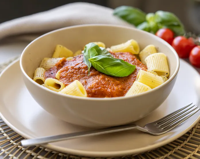 Tomatensoße aus dem Ofen / Nudeln mit Ofentomaten-Soße