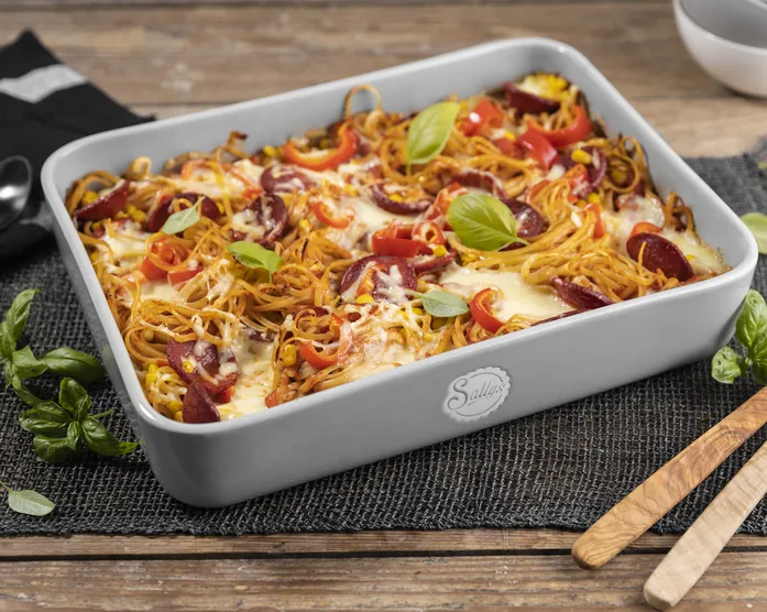 Spaghetti Pizza Auflauf