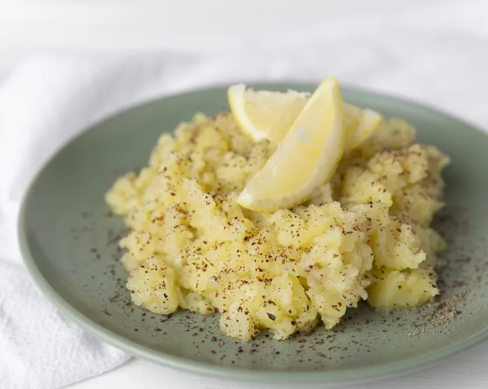 Kartoffelstampf mit Olivenöl und Zitrone