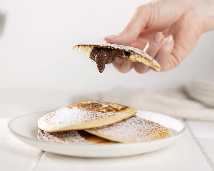Bananen Pancakes mit Schokofüllung