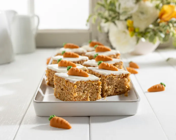 Möhrenkuchen / Rüblikuchen mit Vanillefrosting