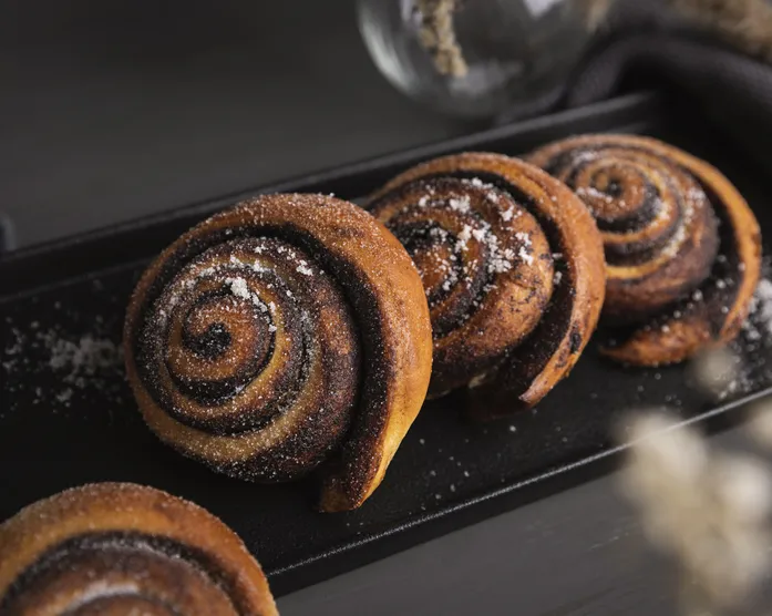 Zuckerschnecken / Hefeschnecken mit Kakaofüllung