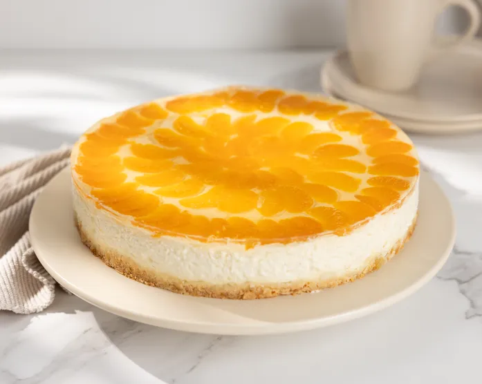 Mandarinen-Schmand-Kuchen mit Vanillepudding & Guss