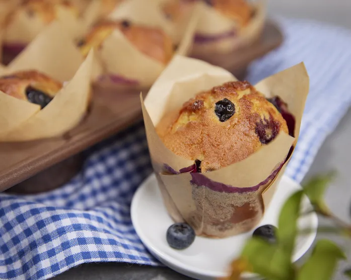 Heidelbeer XXL Muffins / mit weißer Schokolade
