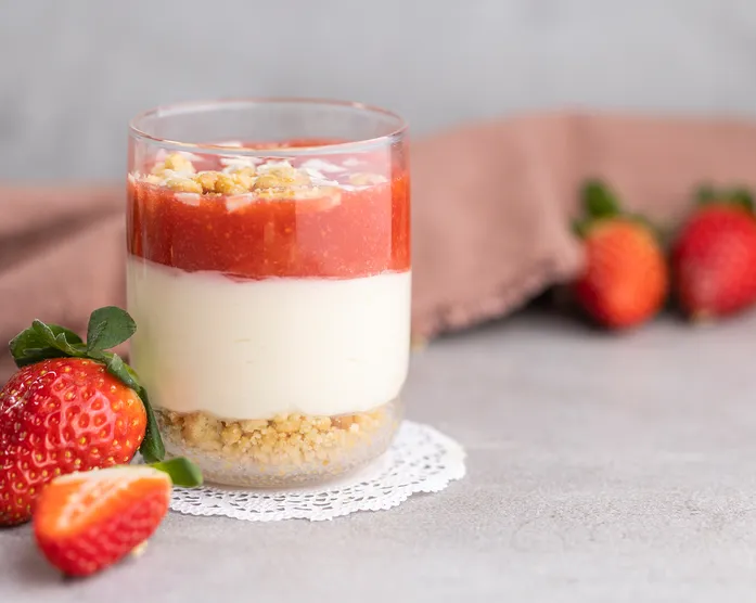 No Bake Erdbeer Cheesecake im Glas