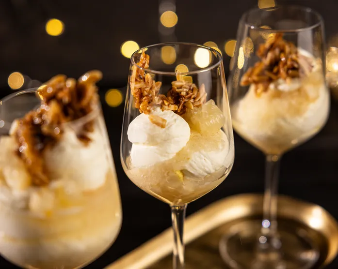 Bienenstich Schicht-Dessert Weihnachten / Silvester