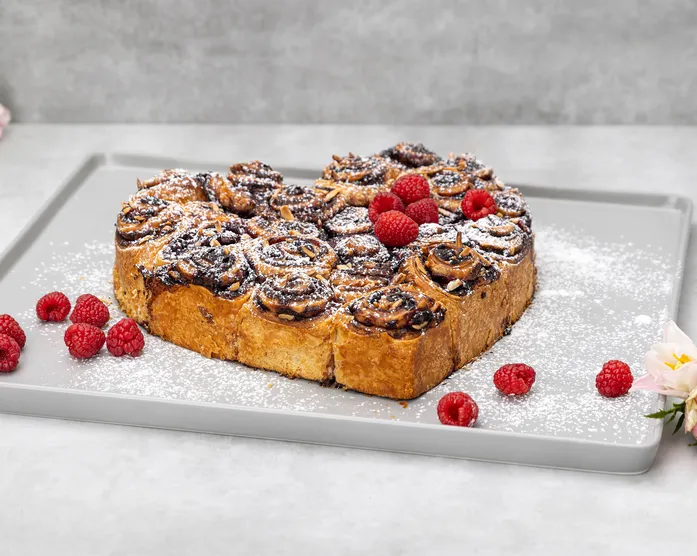 Croissant Herz / Schoko-Himbeer-Schnecken zum Valentinstag