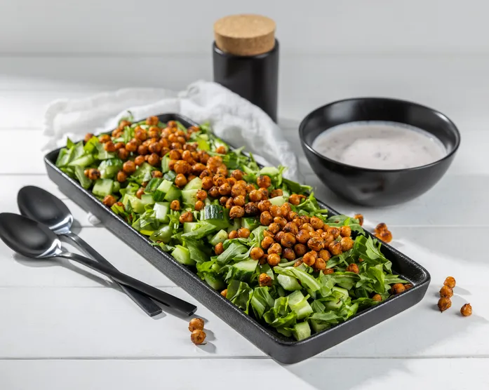 Kichererbsen Salat / Knuspriger Rucola-Gurke-Salat