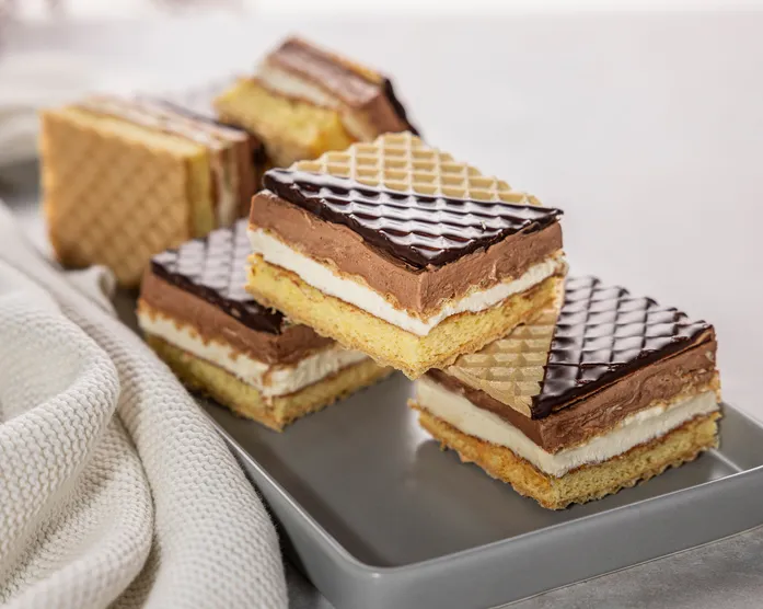 Waffelschnitte / Schoko Vanille Schnitten