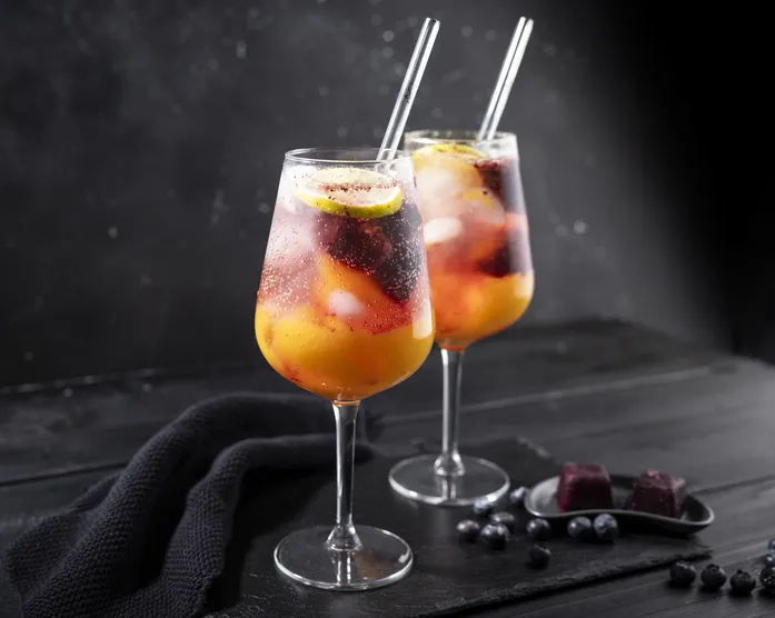 Sommer Getränk Heidelbeere Mango