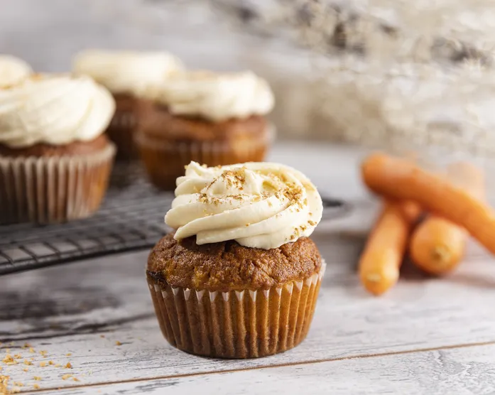 Karottenkuchen-Cupcakes