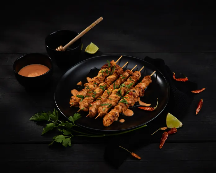 Bang Bang Chicken Spieße / Hähnchen Grillspieße