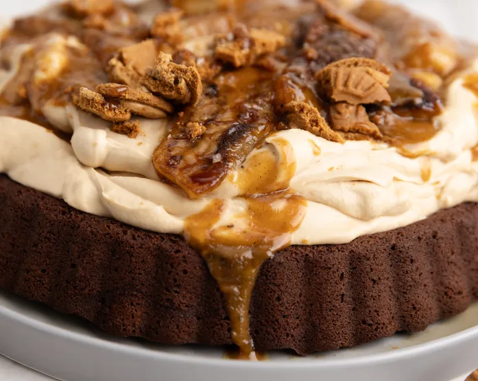 Banane-Biscoff-Schokoladenkuchen / mit Mascarponecreme