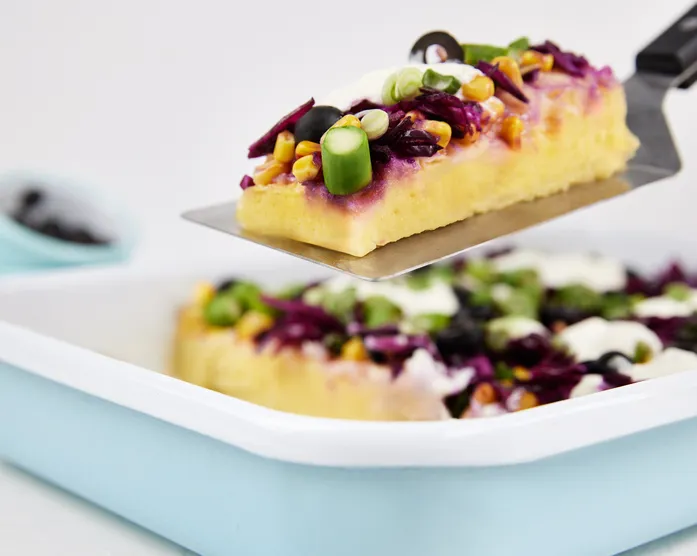 Kumpir Auflauf / Kartoffelauflauf mit Quark und Toppings