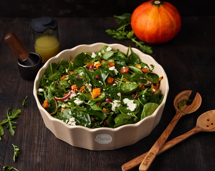 Kürbis Feta Salat / mit gerösteten Haselnüssen
