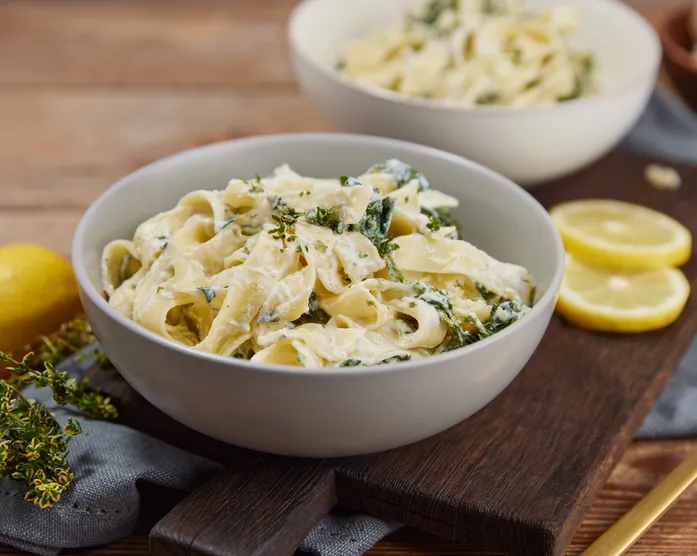 Zitronen-Ricotta-Pasta mit Spinat / Sallys 5 Minuten