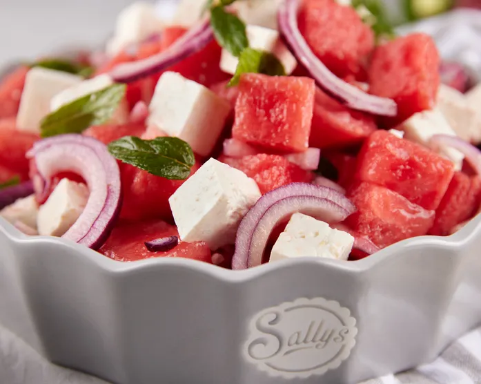 Feta Melonen Salat / Wassermelonen Sommersalat
