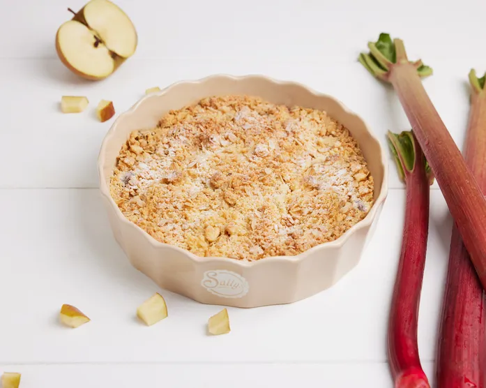 Apfel Rhabarber Crumble