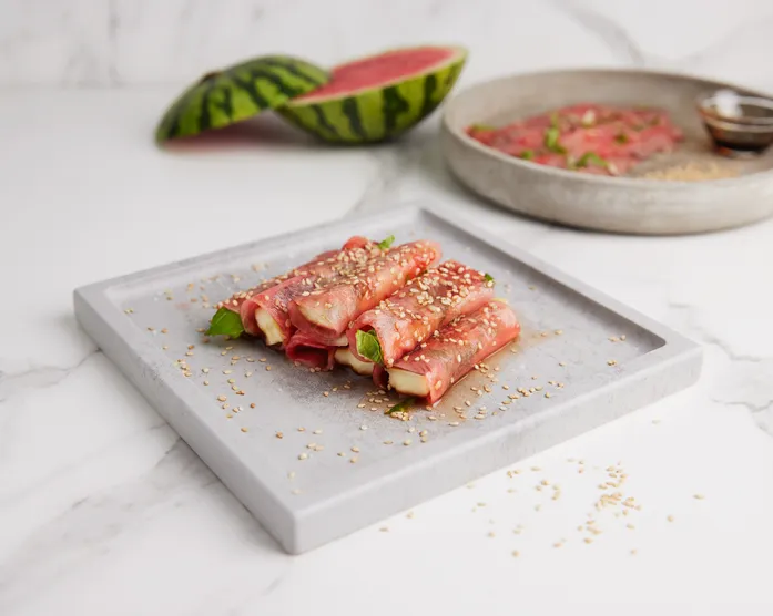 Halloumi Wassermelonen Röllchen