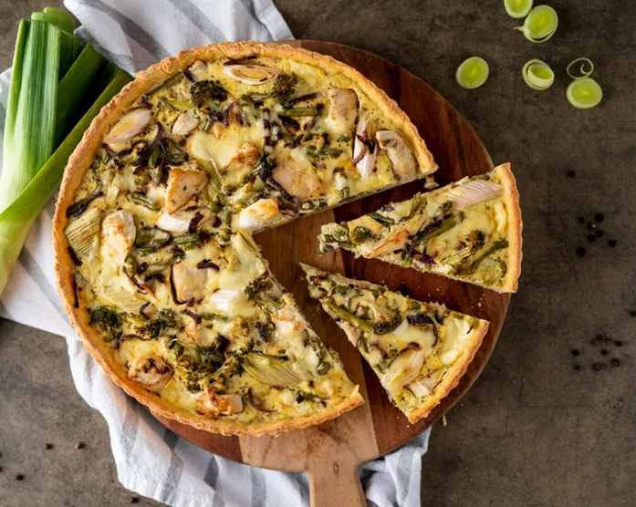 Gemüse-Hähnchen-Tarte