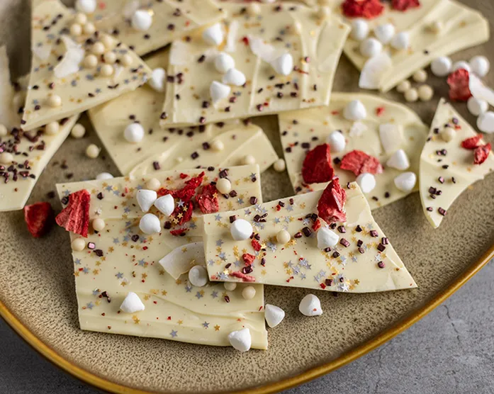 Weiße Bruchschokolade / DIY Weihnachtsgeschenk aus der Küche
