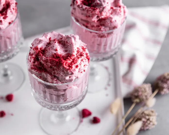 Himbeercreme / 5 Minuten Blitz-Dessert