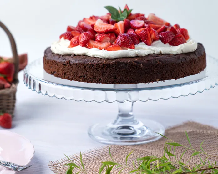 Erdbeer Brownie Torte