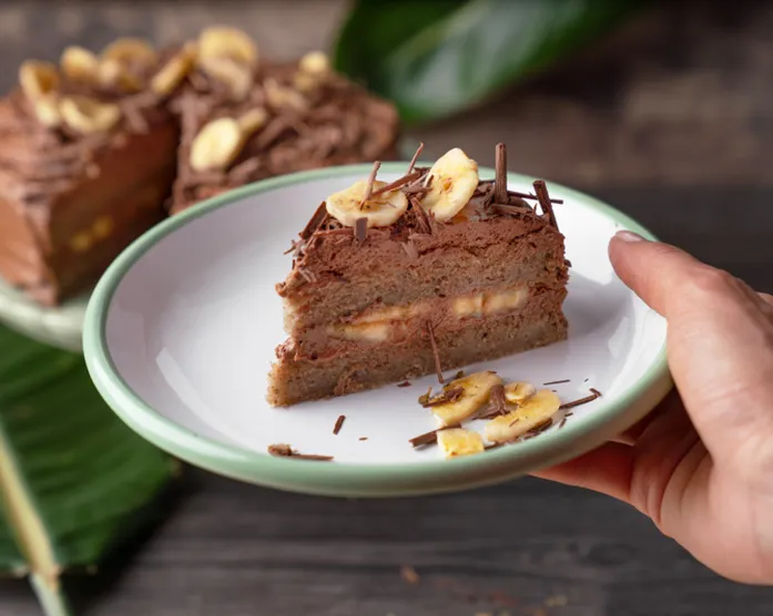 Bananen-Schokoladentorte / vegan