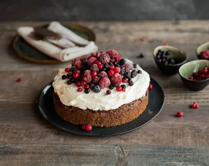 Früchte-Torte zuckerreduziert / Low Carb