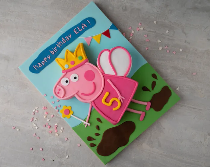 Peppa Pig Fondant Cake / Peppa Wutz Motiv Torte